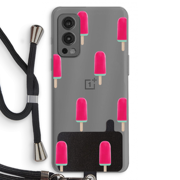 Waterijsje: OnePlus Nord 2 5G Transparant Hoesje met koord