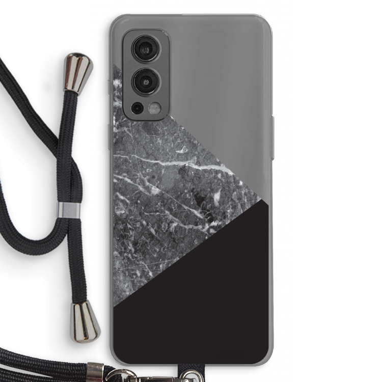 Combinatie marmer: OnePlus Nord 2 5G Transparant Hoesje met koord