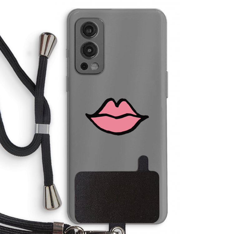 Kusje: OnePlus Nord 2 5G Transparant Hoesje met koord