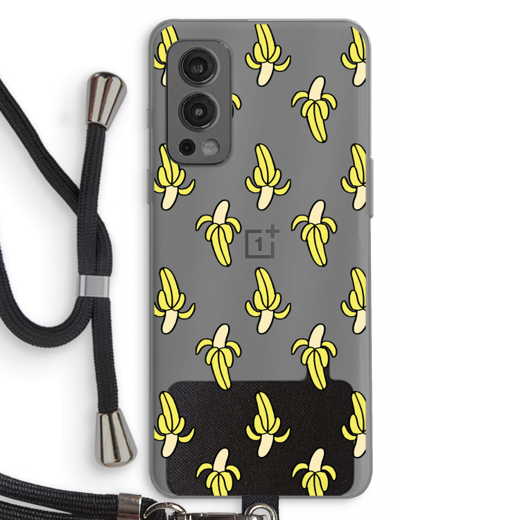 Bananas: OnePlus Nord 2 5G Transparant Hoesje met koord