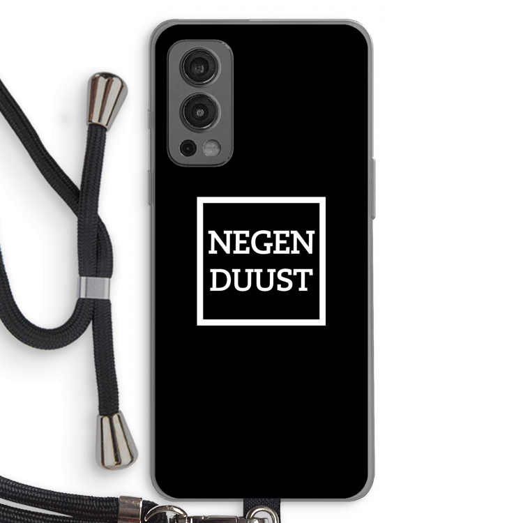 Negenduust black: OnePlus Nord 2 5G Transparant Hoesje met koord