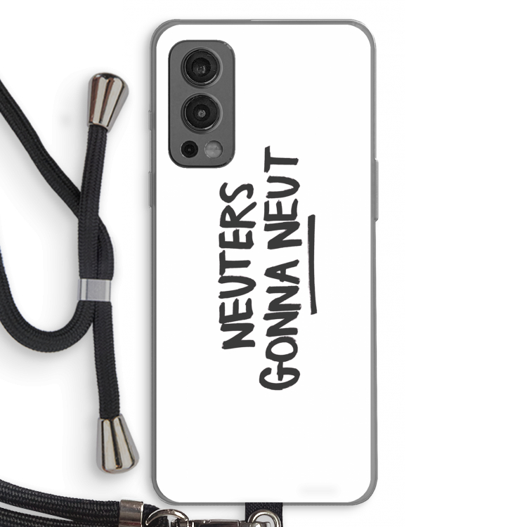 Neuters: OnePlus Nord 2 5G Transparant Hoesje met koord