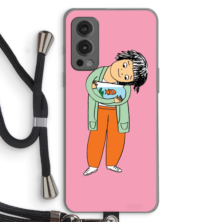 Visknuffel: OnePlus Nord 2 5G Transparant Hoesje met koord
