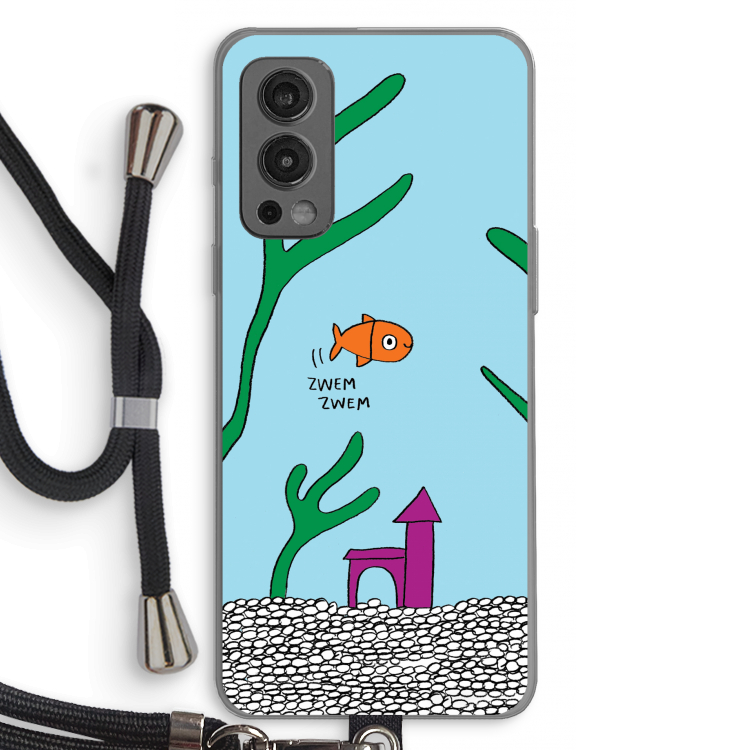 Aquarium: OnePlus Nord 2 5G Transparant Hoesje met koord