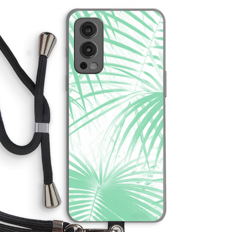 Palmbladeren: OnePlus Nord 2 5G Transparant Hoesje met koord