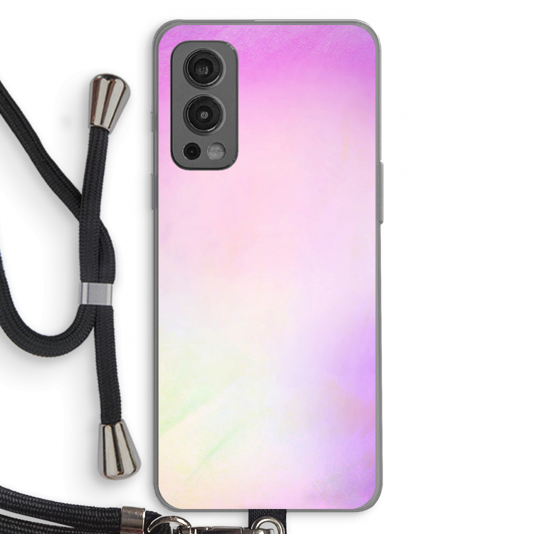 Flow mist pastel: OnePlus Nord 2 5G Transparant Hoesje met koord