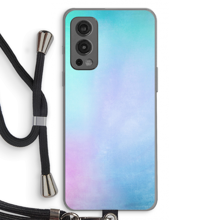 mist pastel: OnePlus Nord 2 5G Transparant Hoesje met koord