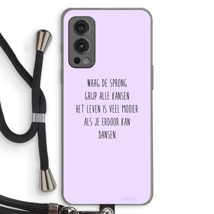 Sprong: OnePlus Nord 2 5G Transparant Hoesje met koord