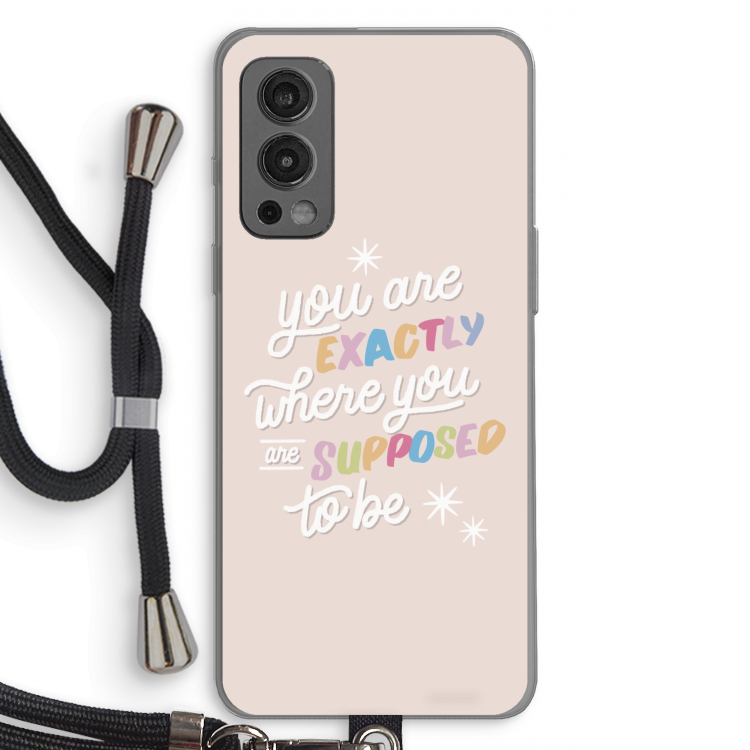 Right Place: OnePlus Nord 2 5G Transparant Hoesje met koord