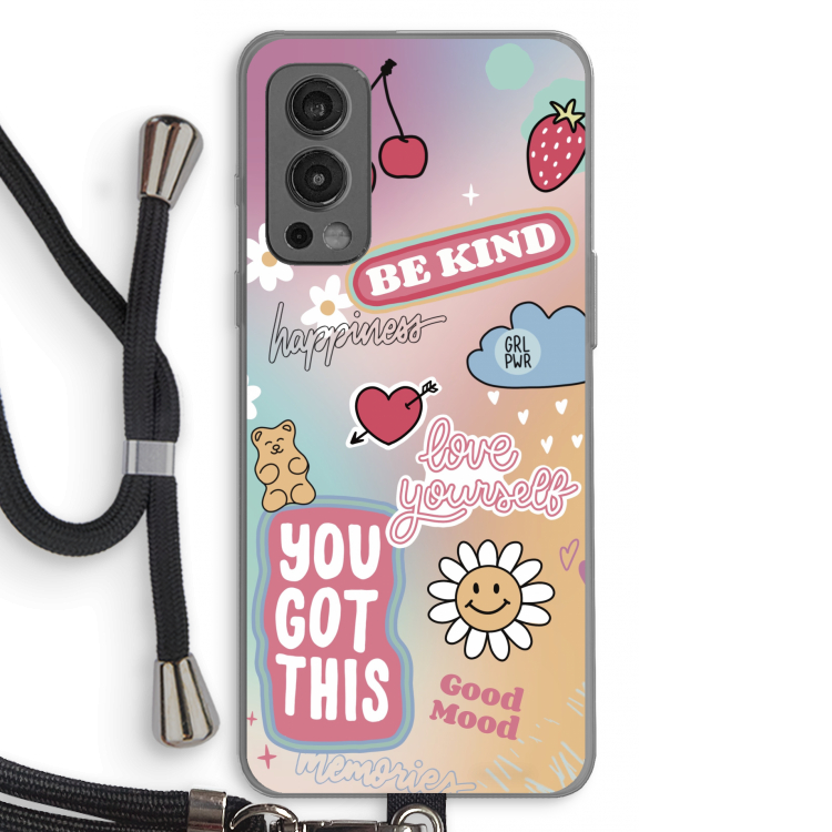 Positivity: OnePlus Nord 2 5G Transparant Hoesje met koord
