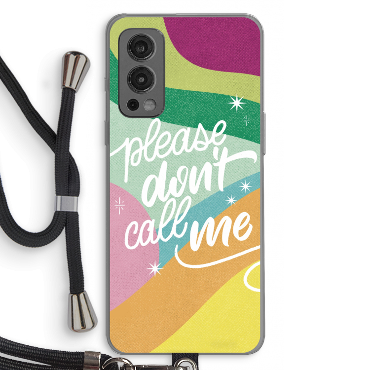 Don't call: OnePlus Nord 2 5G Transparant Hoesje met koord