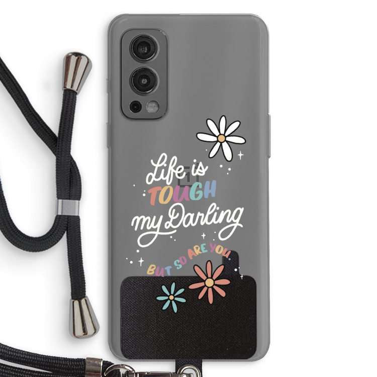 Tough Life: OnePlus Nord 2 5G Transparant Hoesje met koord