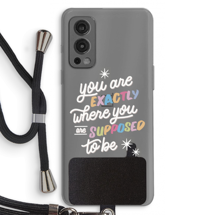 Right Place: OnePlus Nord 2 5G Transparant Hoesje met koord