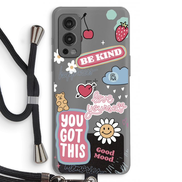 Positivity: OnePlus Nord 2 5G Transparant Hoesje met koord