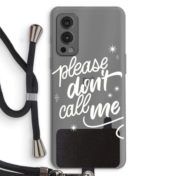 Don't call: OnePlus Nord 2 5G Transparant Hoesje met koord