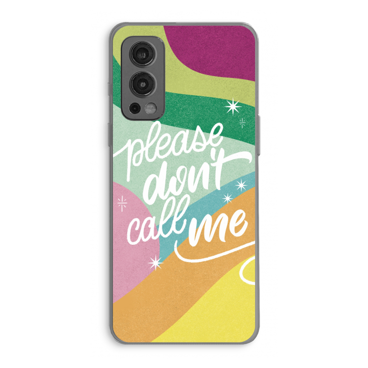 Don't call: OnePlus Nord 2 5G Transparant Hoesje