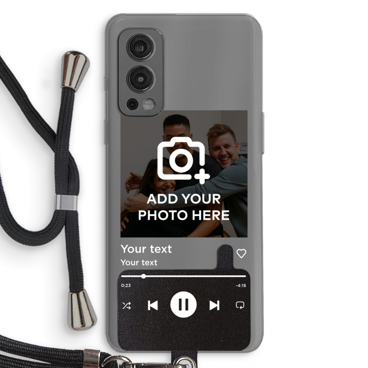 Music Player: OnePlus Nord 2 5G Transparant Hoesje met koord