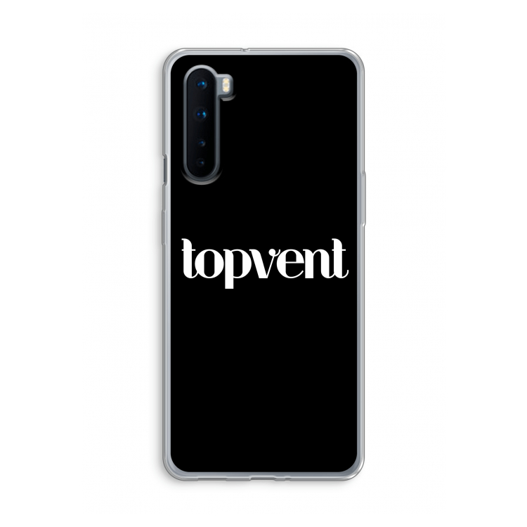 Topvent Zwart: OnePlus Nord Transparant Hoesje