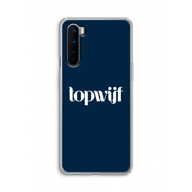 Topwijf Navy: OnePlus Nord Transparant Hoesje