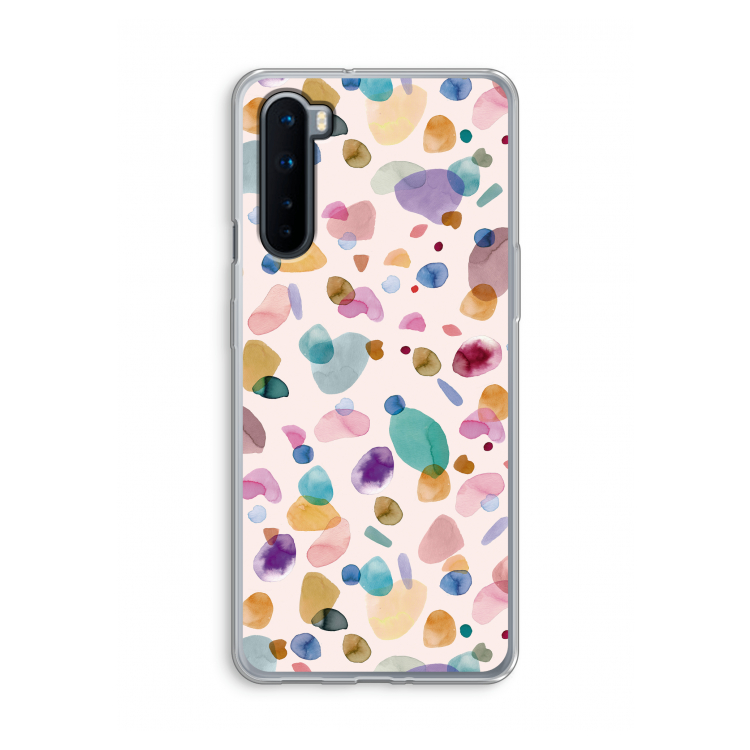 Terrazzo Memphis Pink: OnePlus Nord Transparant Hoesje