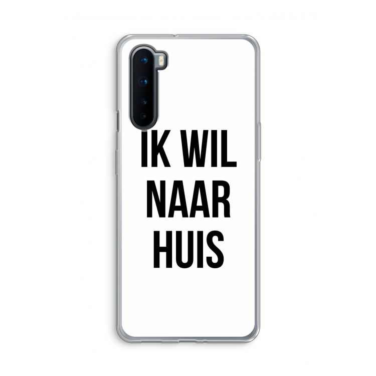 Ik wil naar huis: OnePlus Nord Transparant Hoesje