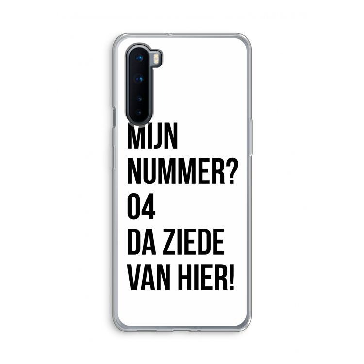 Da ziede van hier: OnePlus Nord Transparant Hoesje