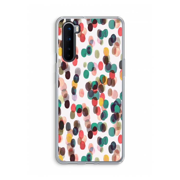 Tropical Dots: OnePlus Nord Transparant Hoesje