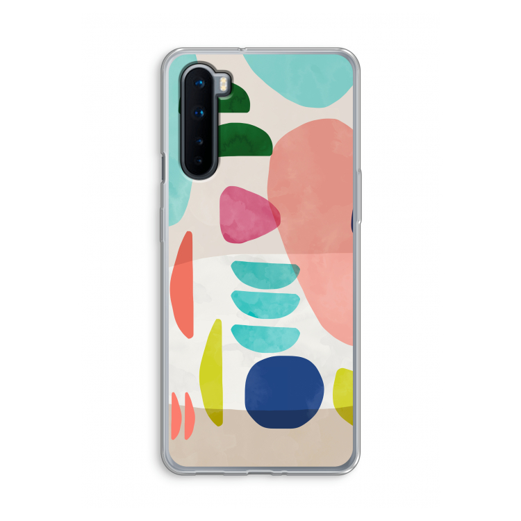 Bold Rounded Shapes: OnePlus Nord Transparant Hoesje
