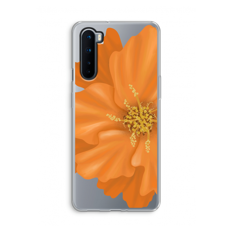 Orange Ellila flower: OnePlus Nord Transparant Hoesje