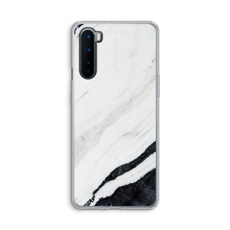 Elegante marmer: OnePlus Nord Transparant Hoesje