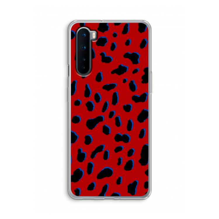 Red Leopard: OnePlus Nord Transparant Hoesje