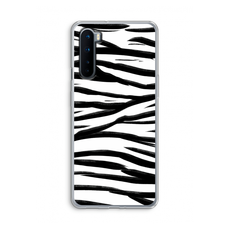 Zebra pattern: OnePlus Nord Transparant Hoesje