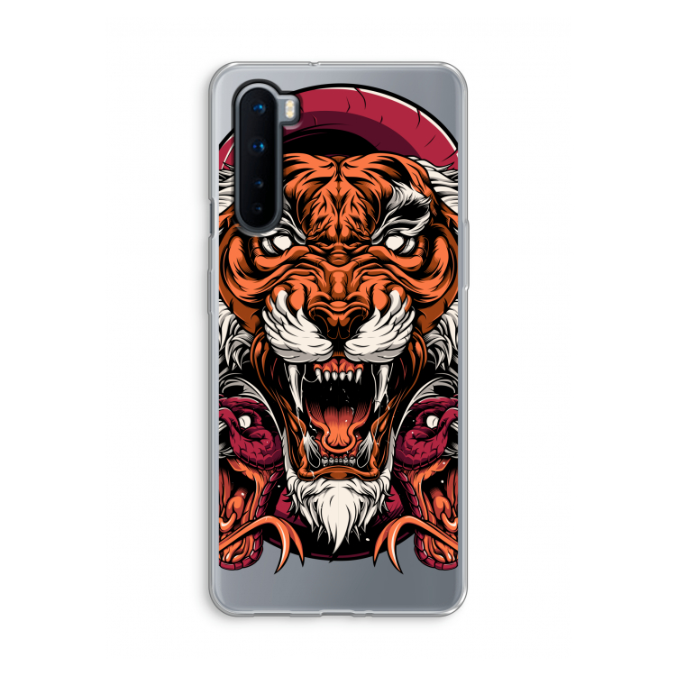 Tiger and Rattlesnakes: OnePlus Nord Transparant Hoesje