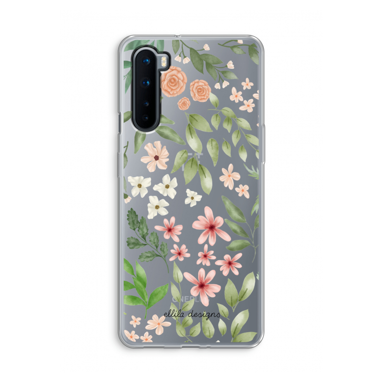 Botanical sweet flower heaven: OnePlus Nord Transparant Hoesje