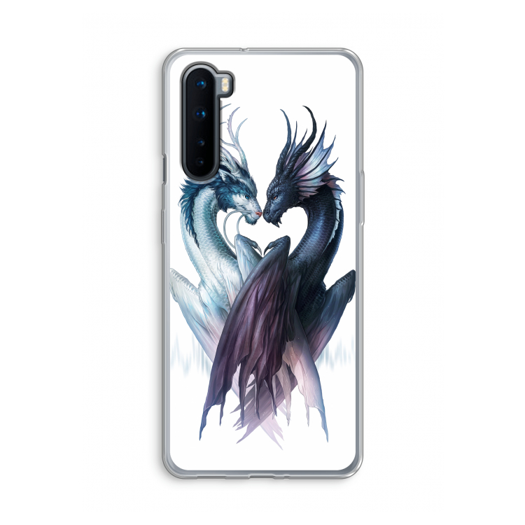 Yin Yang Dragons: OnePlus Nord Transparant Hoesje