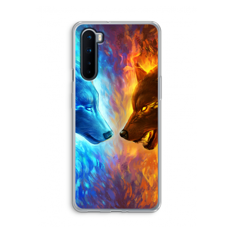 Fire & Ice: OnePlus Nord Transparant Hoesje