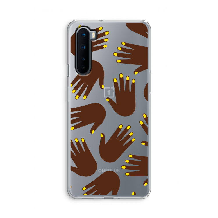 Hands dark: OnePlus Nord Transparant Hoesje