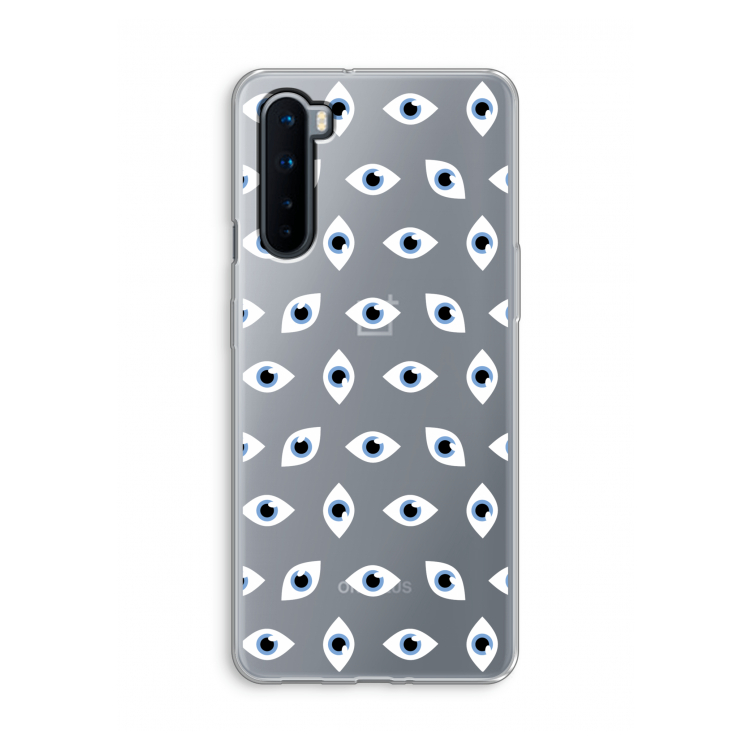 Eyes pattern: OnePlus Nord Transparant Hoesje