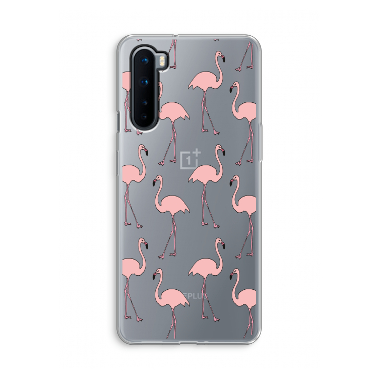 Anything Flamingoes: OnePlus Nord Transparant Hoesje