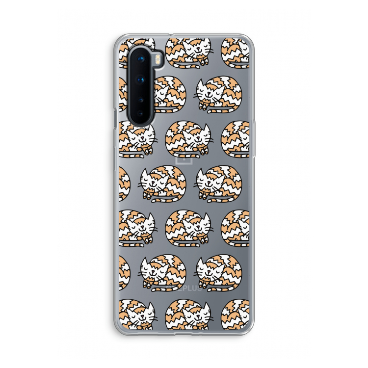 Slapende poes: OnePlus Nord Transparant Hoesje