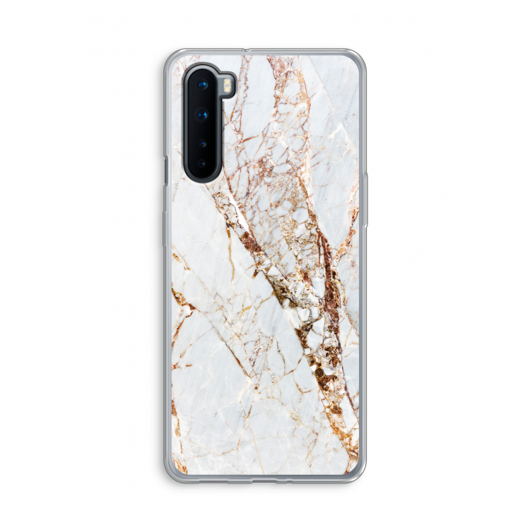 Goud marmer: OnePlus Nord Transparant Hoesje