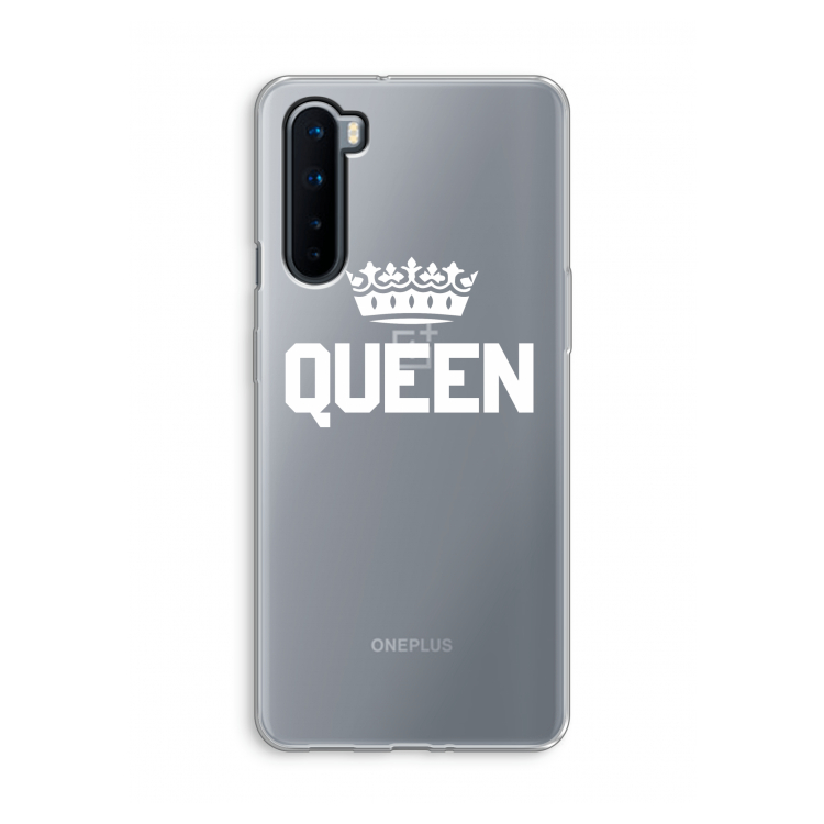 Queen zwart: OnePlus Nord Transparant Hoesje