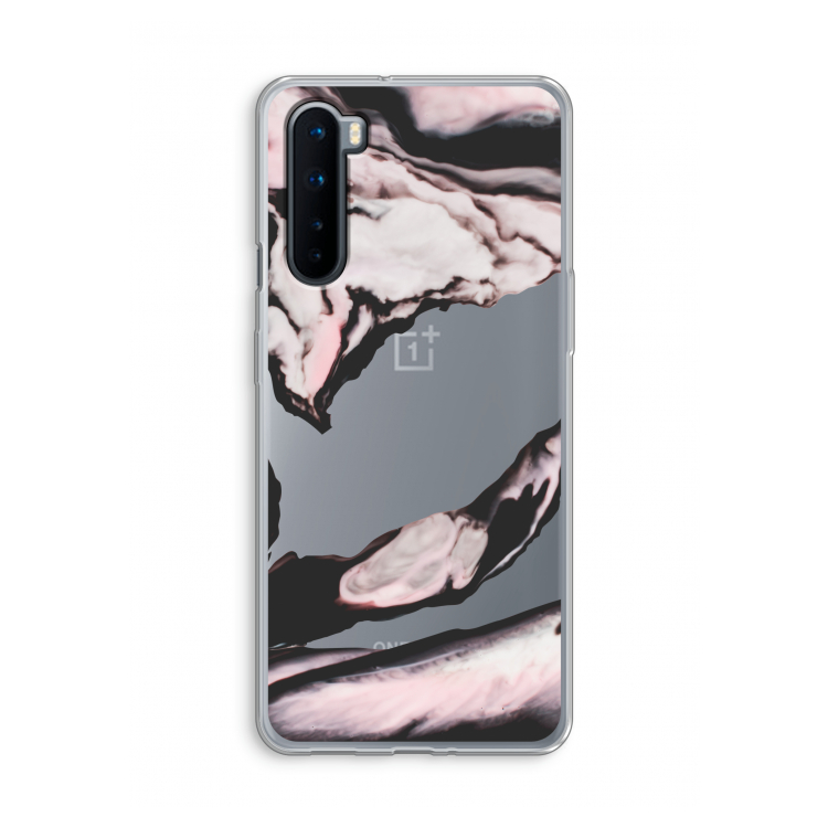 Roze stroom: OnePlus Nord Transparant Hoesje
