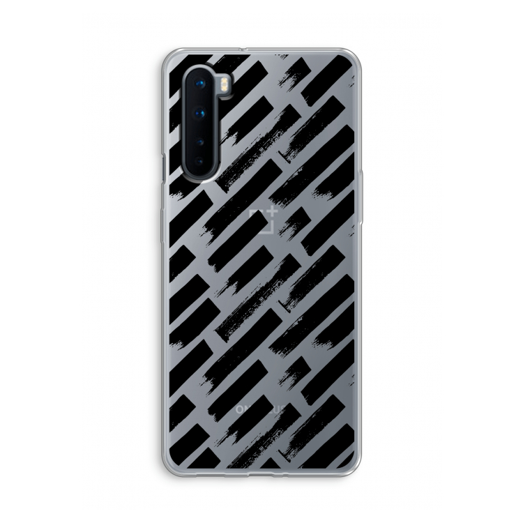 Zwarte vegen: OnePlus Nord Transparant Hoesje
