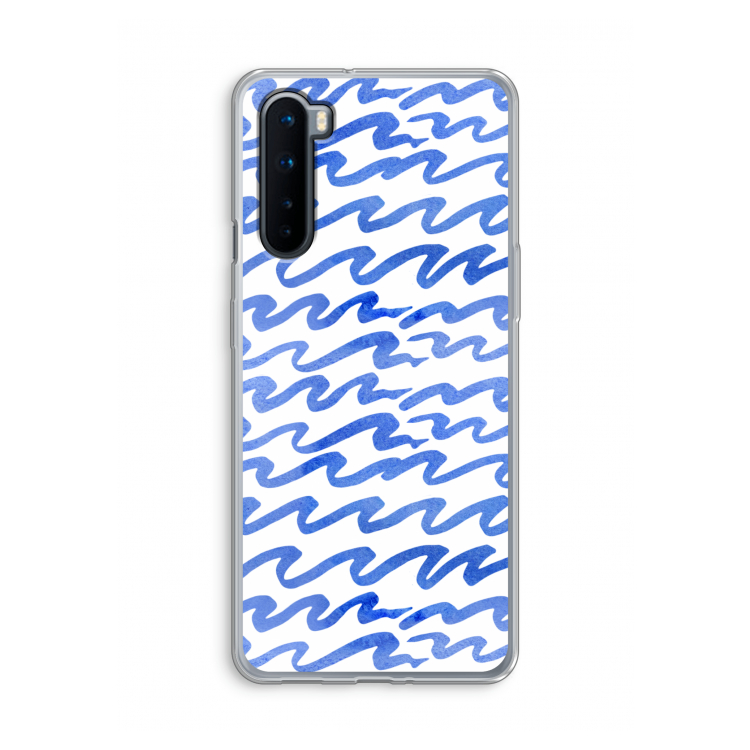 Blauwe golven: OnePlus Nord Transparant Hoesje