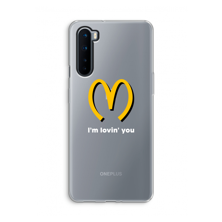 I'm lovin' you: OnePlus Nord Transparant Hoesje