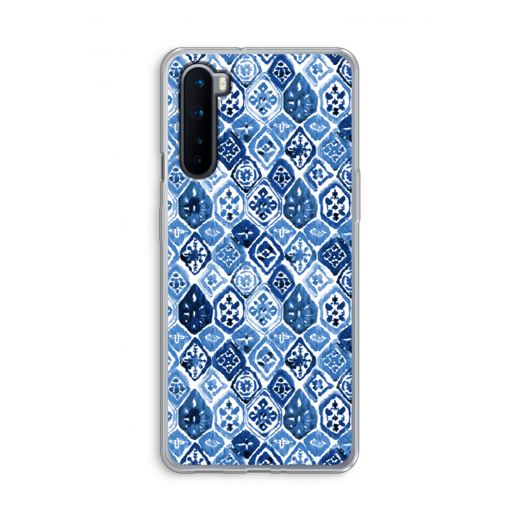 Blauw motief: OnePlus Nord Transparant Hoesje