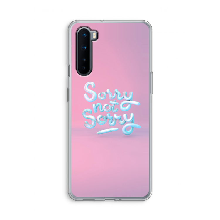 Sorry not sorry: OnePlus Nord Transparant Hoesje