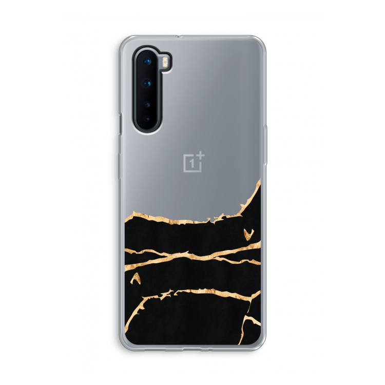 Gouden marmer: OnePlus Nord Transparant Hoesje
