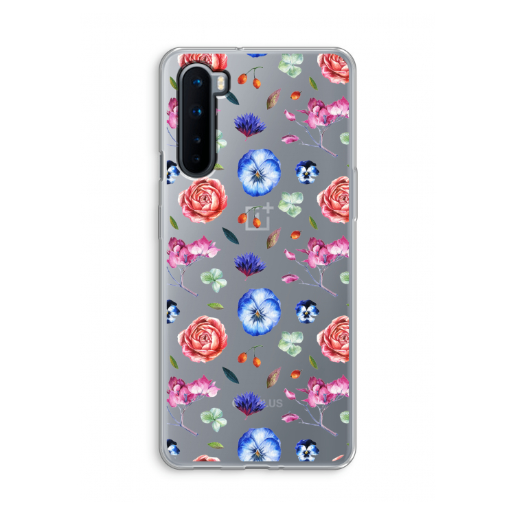 Bloemetjes: OnePlus Nord Transparant Hoesje
